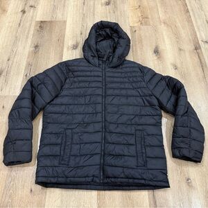 Michael Kors Black Hooded Puffer Jacket Men’s XL Insulated Winter Coat